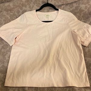 Madewell Pink Puff- Sleeve Tee